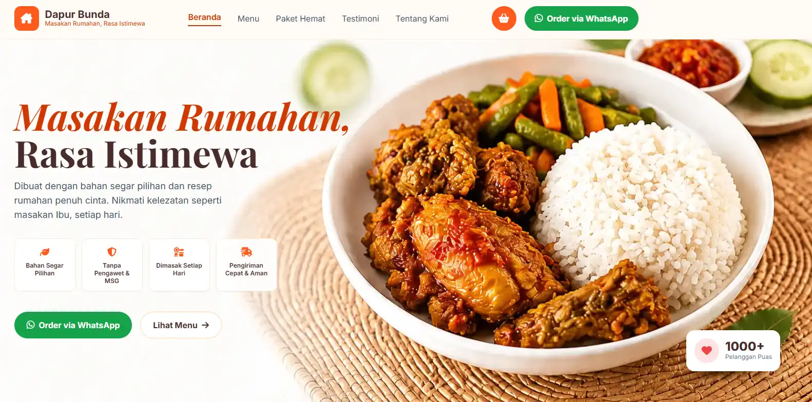 Contoh Website Cafe dan Resto Buatan Roketer